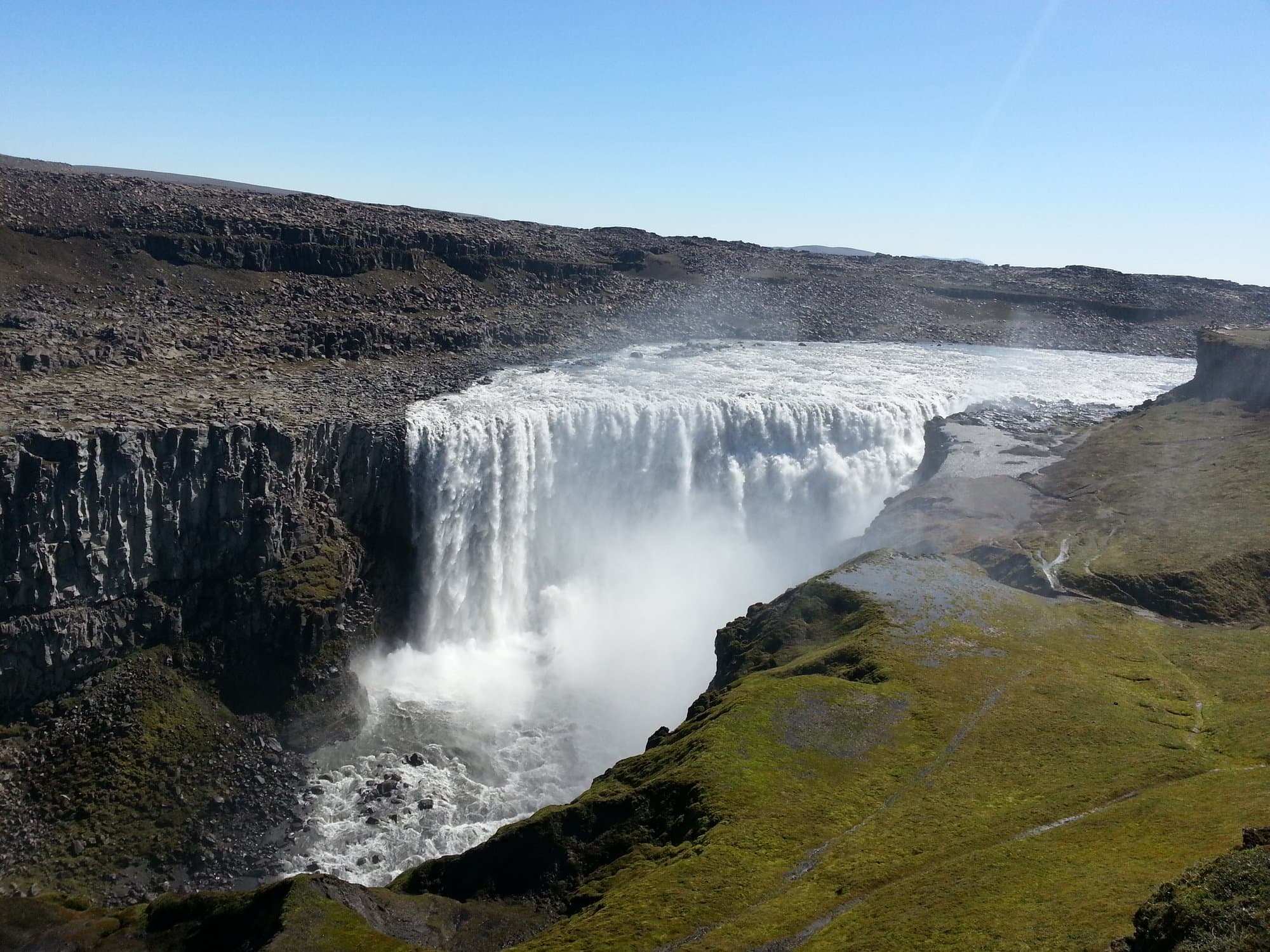 Dettifoss thundering into the Jökulsárgljúfur canyon, north Iceland